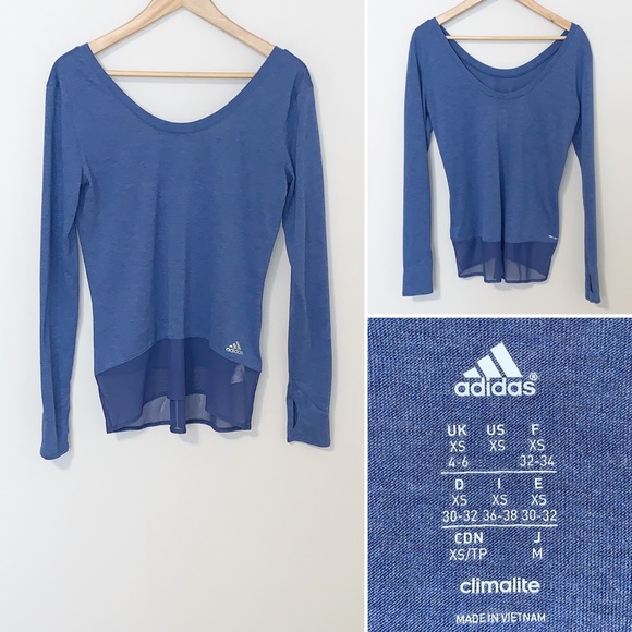 adidas Tops - Adidas Climalite Blue Women's T-shirt -XS/4-6
